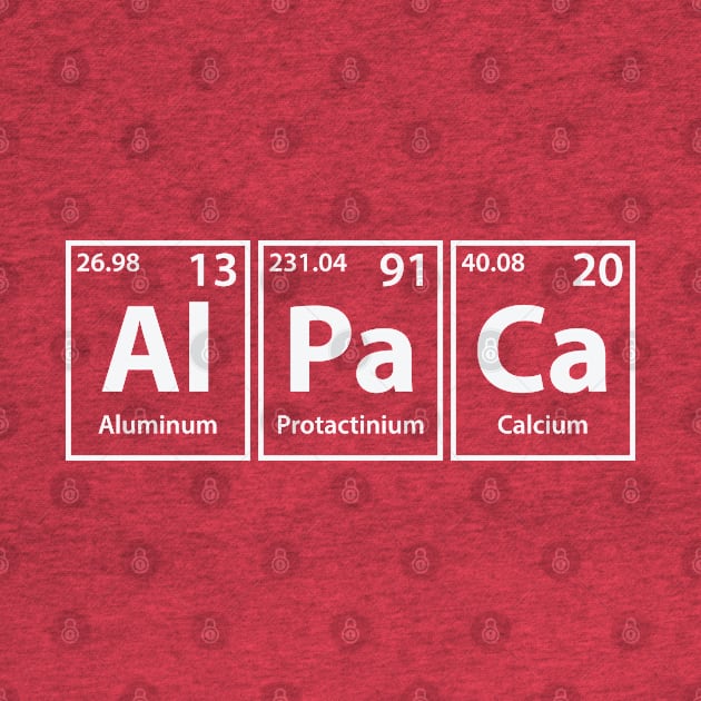 Alpaca (Al-Pa-Ca) Periodic Elements Spelling by cerebrands